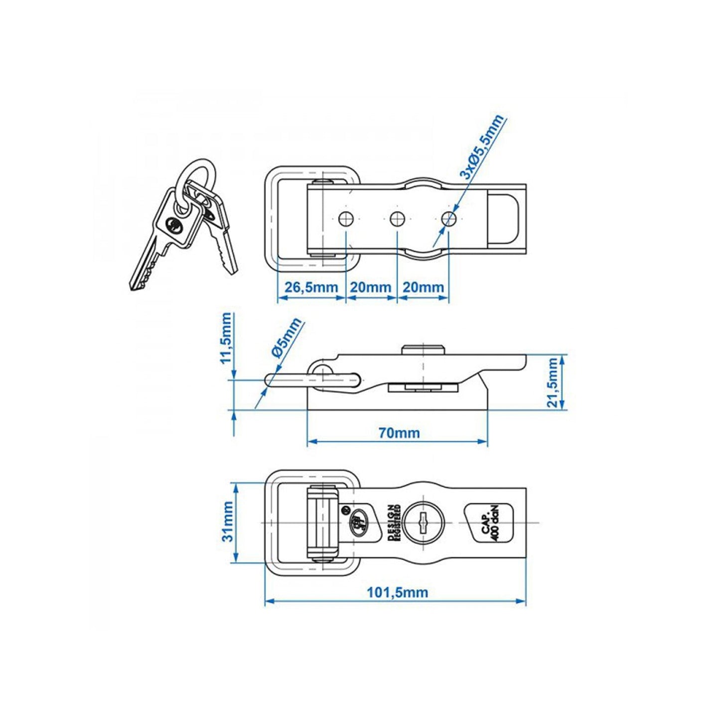 SPP Exzenterverschluss abschließbar ZB-13 - TMN-shop.de