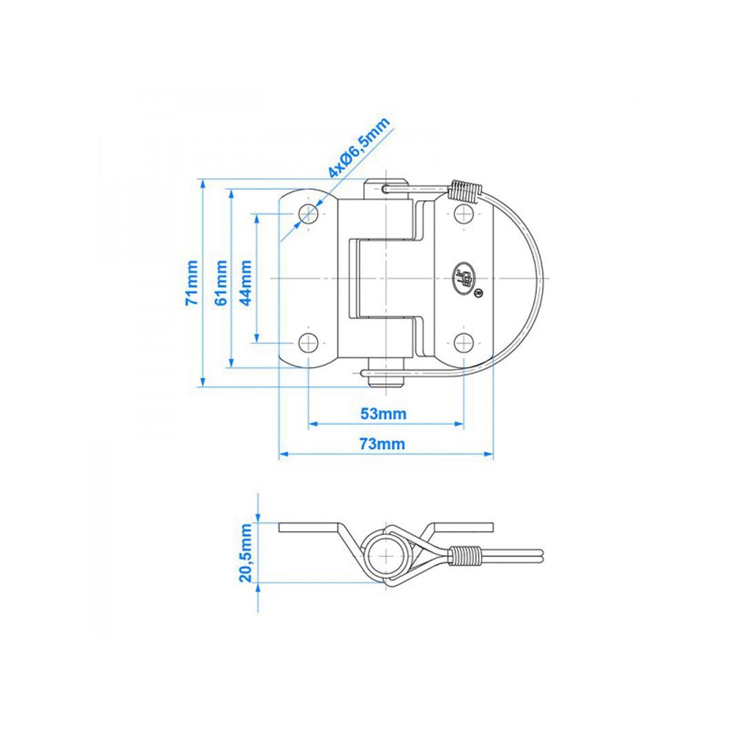 SPP Scharnier mit Bolzen ZW-03.40 - TMN-shop.de