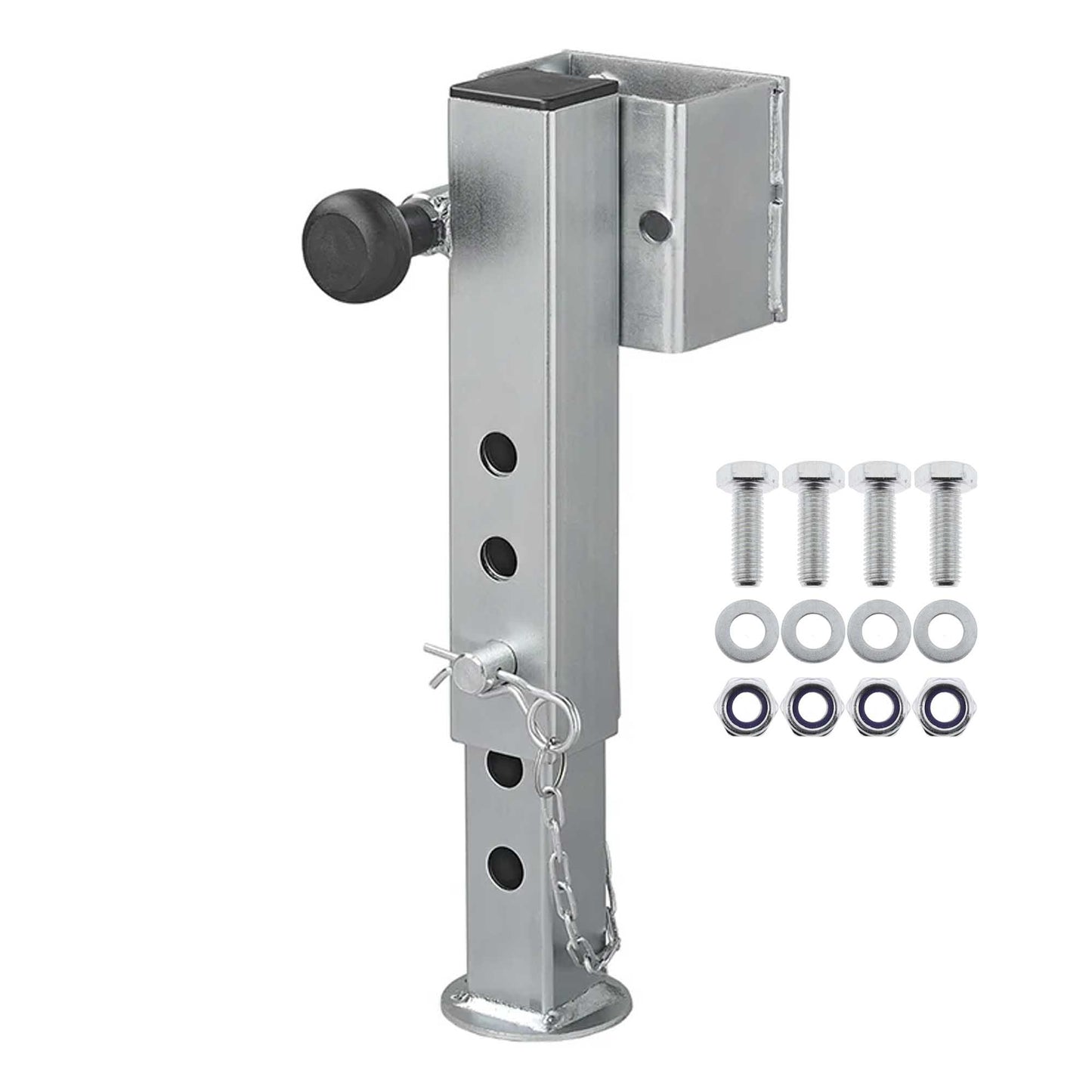 Parking support 60x60mm tiltable 346-546 mm 1300 kg with screw set 