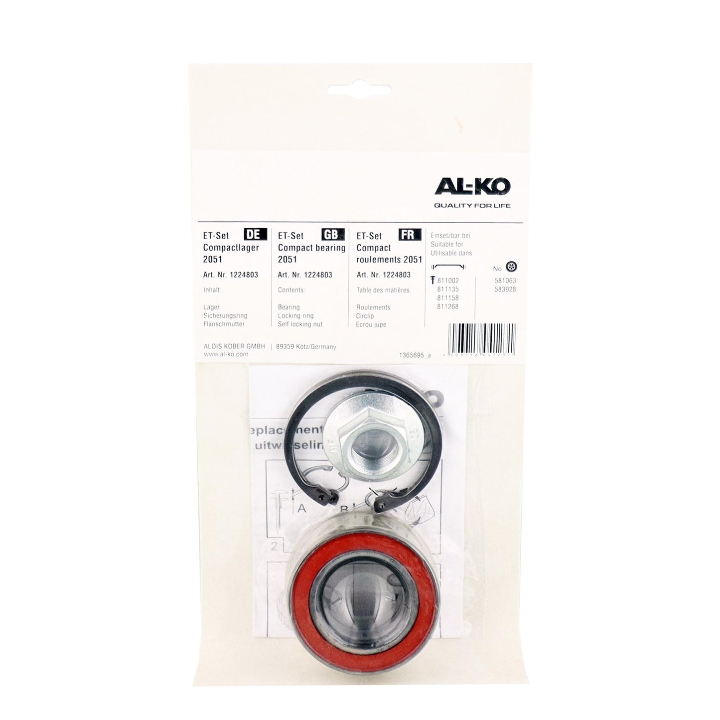 Alko wheel bearing set 1224803 suitable for 2050 / 2051