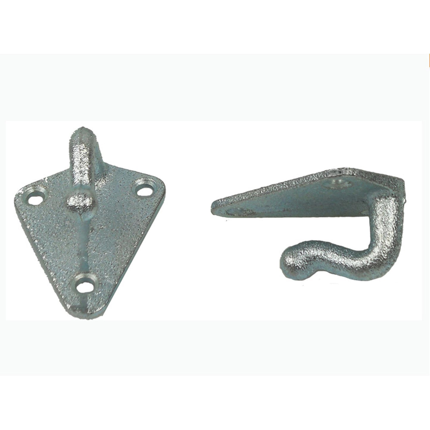 6x three-hole tarpaulin hooks for trailers for load securing cast