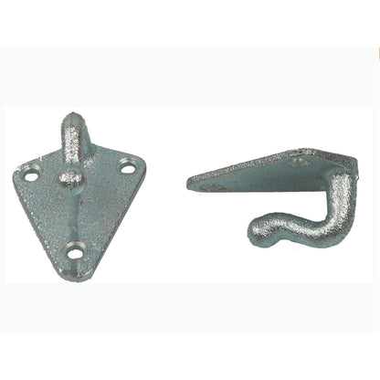 6x three-hole tarpaulin hooks for trailers for load securing cast