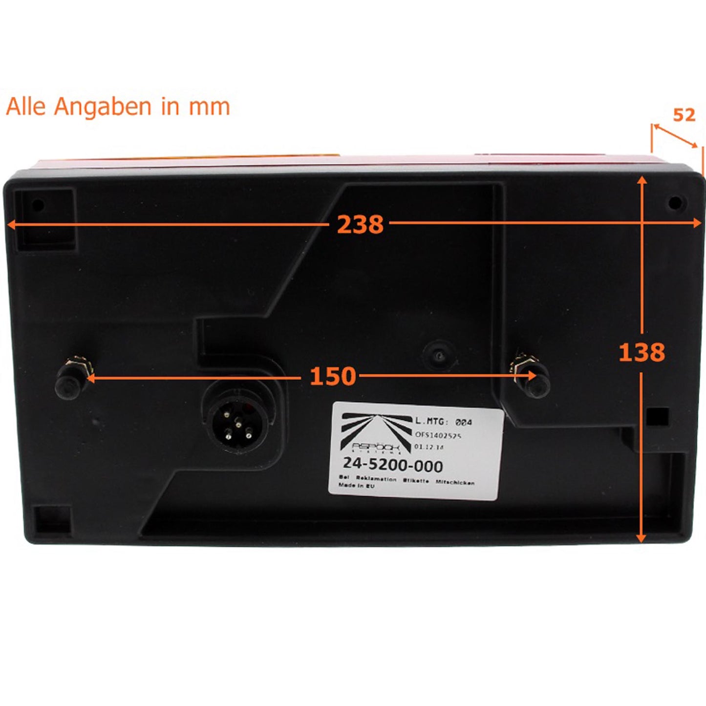 Aspöck Satz Multipoint 1 I re / li Rückleuchten + 4m Anschlußkabel 7-pol.