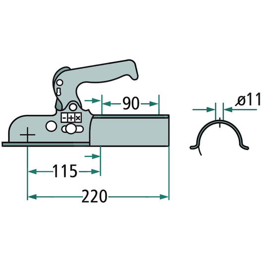 Winterhoff WW8-A hitch 800 kg