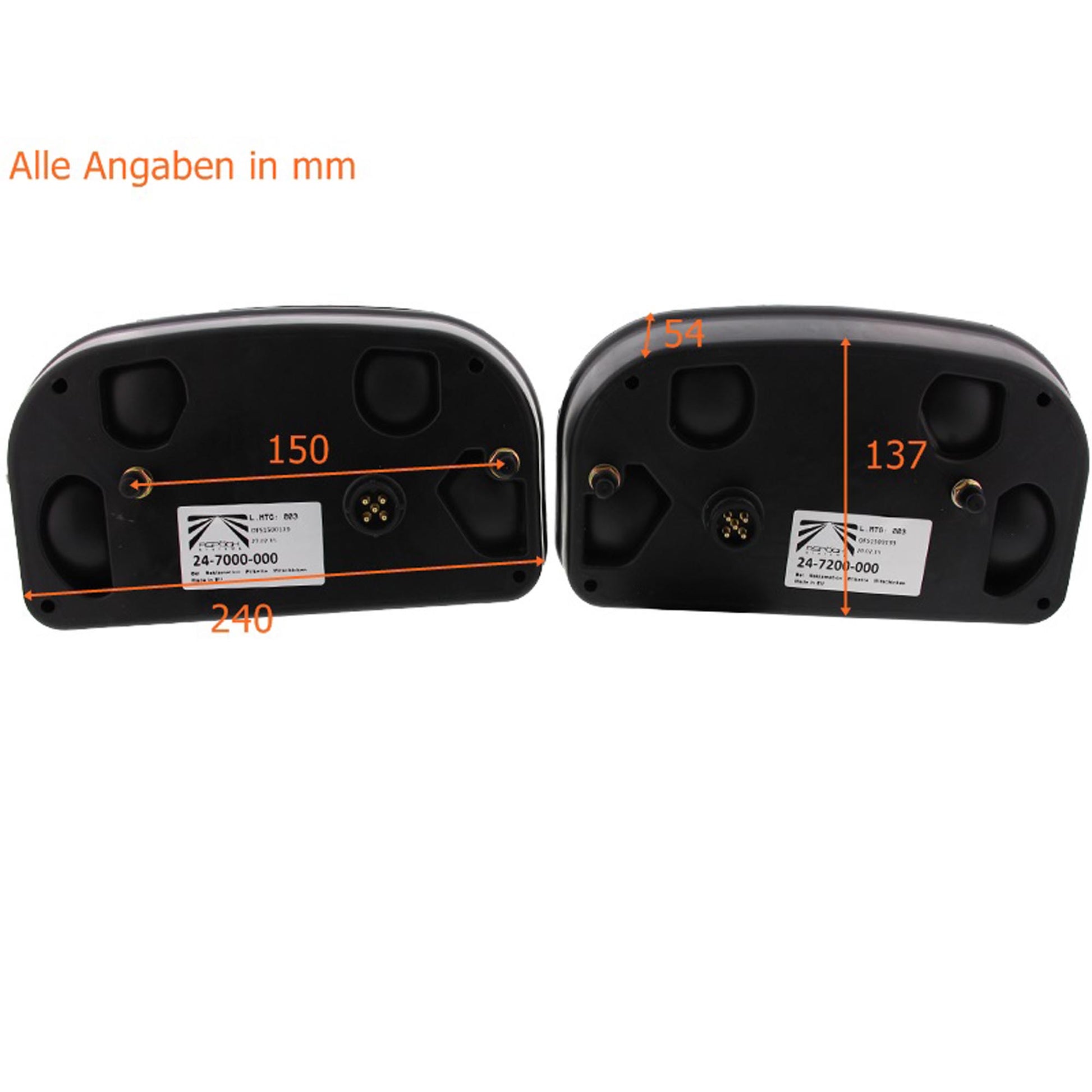 Aspöck Multipoint II Rückleuchten mit 5m Kabelsatz 7 polig f. PKW Aspöck Multipoint II Rückleuchten mit 5m Kabelsatz 7 polig f. PKW