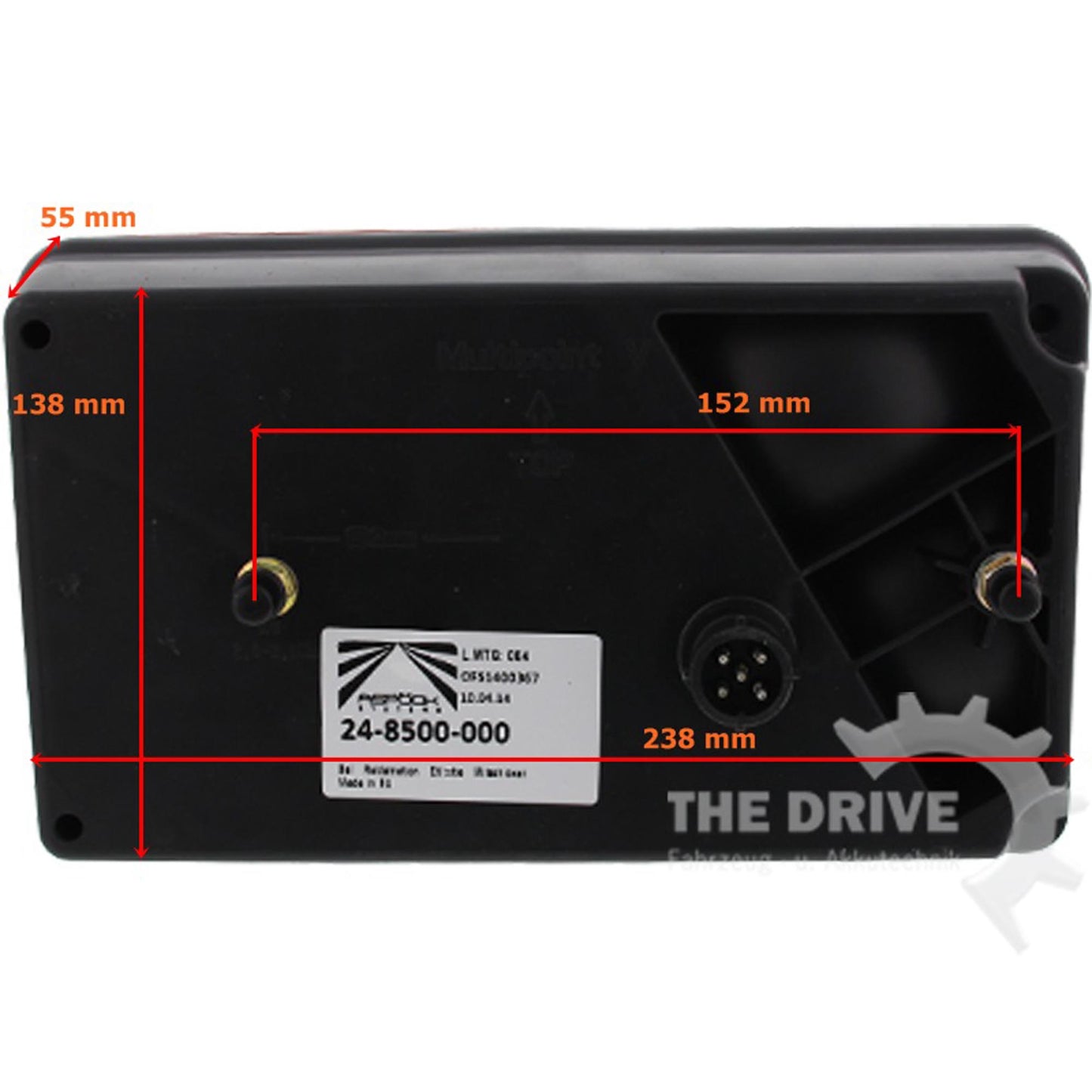 Aspöck set Multipoint 5 V right with RFS / left with NSL rear lights + connection cable 4m 13-pin.