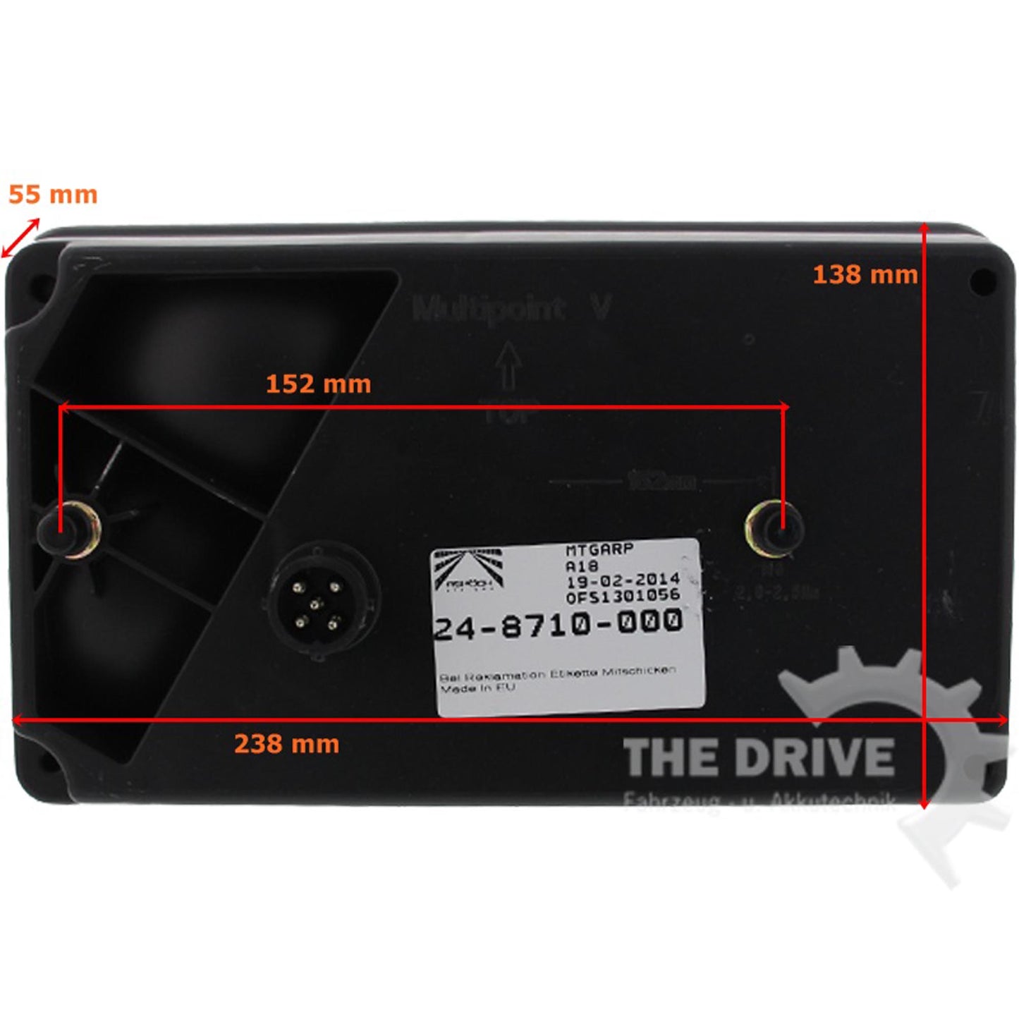 Aspöck set Multipoint 5 V right with RFS / left with NSL rear lights + connection cable 4m 13-pin.