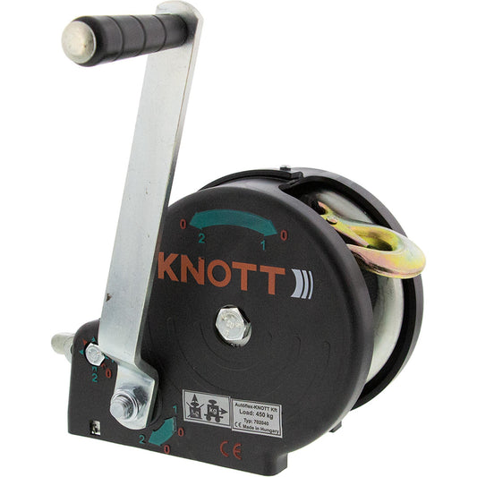 Knott belt winch with housing, 7m belt and hook 450kg