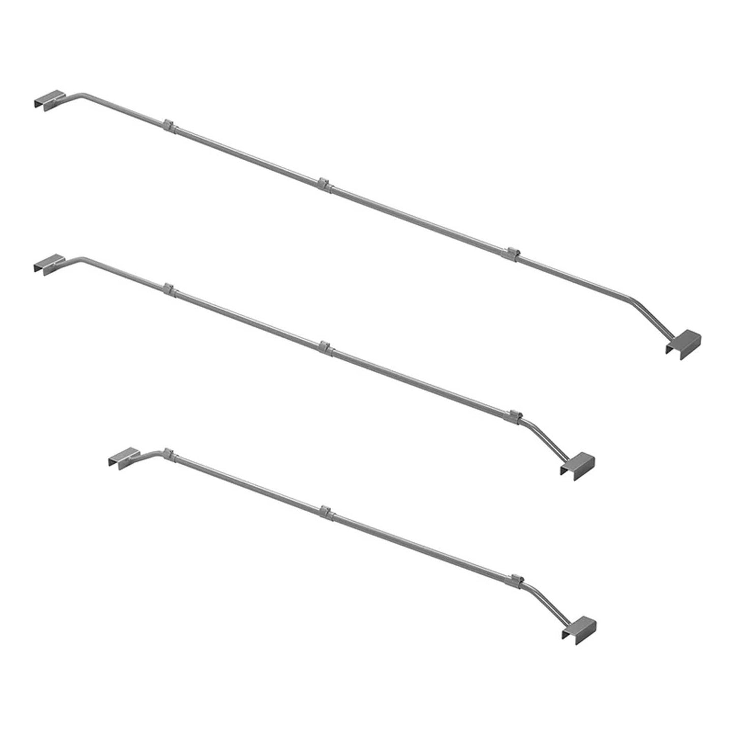 Flat tarpaulin bracket steel adjustable 141-208cm for car trailers