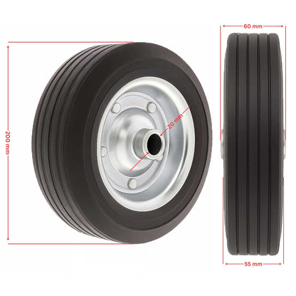 Spare wheel 200x60mm for trailer jockey wheel 250 Kg 