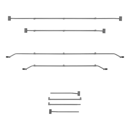 Flat tarpaulin bracket steel adjustable 141-208cm for car trailers