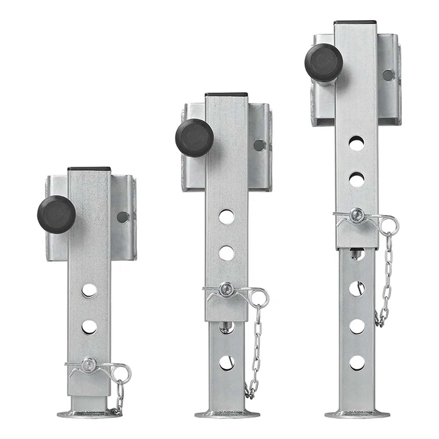 Parking support 60x60mm tiltable 346-546 mm 1300 kg with screw set 
