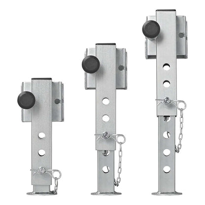 Parking support 60x60mm tiltable 346-546 mm 1300 kg with screw set 