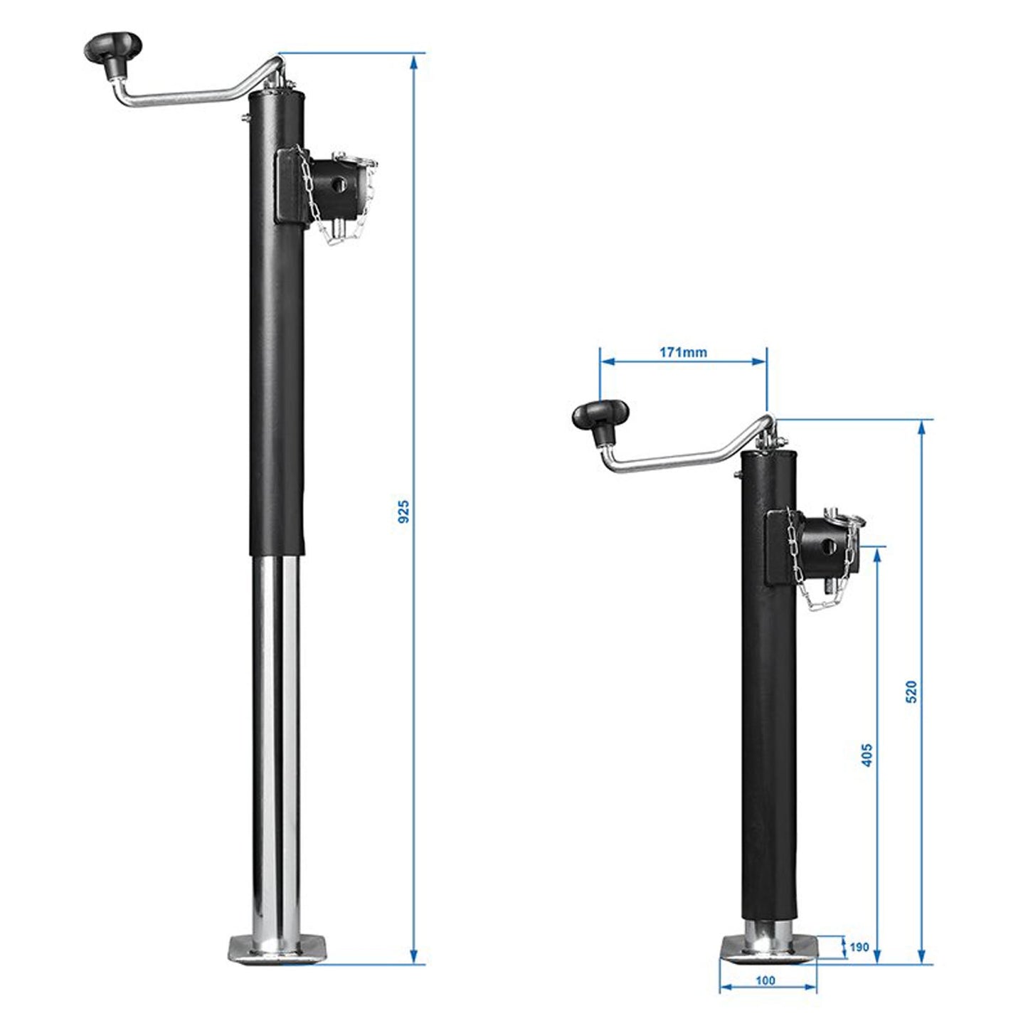 Turning support 520-900mm top sling foldable 2500kg with flange