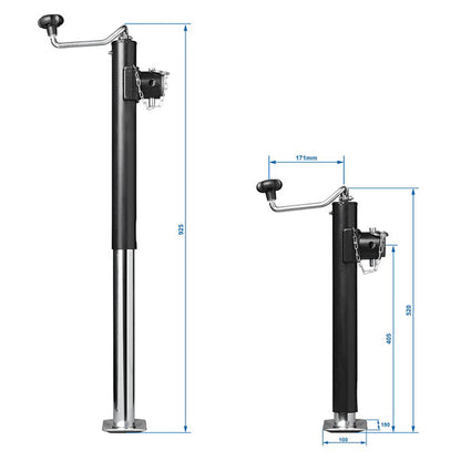 Swivel support 520-900mm top sling foldable 1000kg with flange