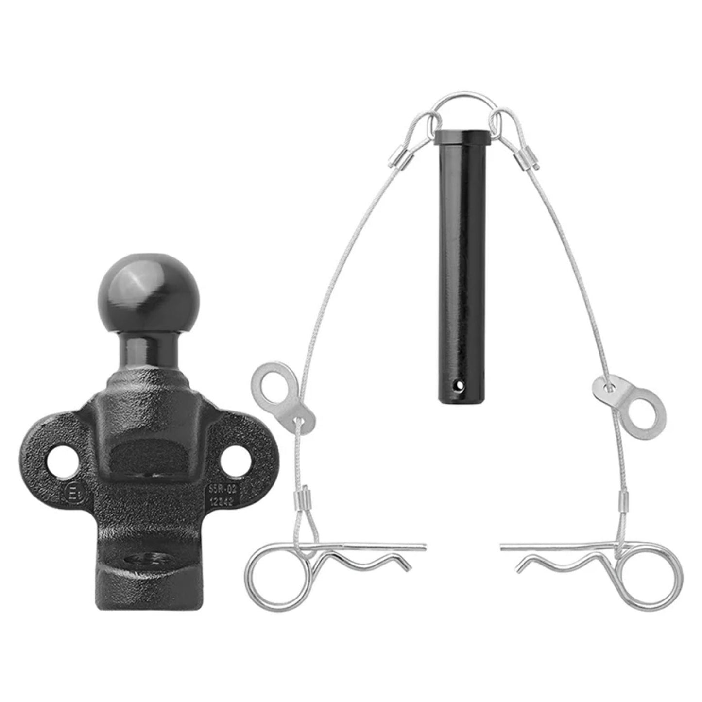 Anhängerkupplung Zweifach Ø50mm 3.500kg Schwarz