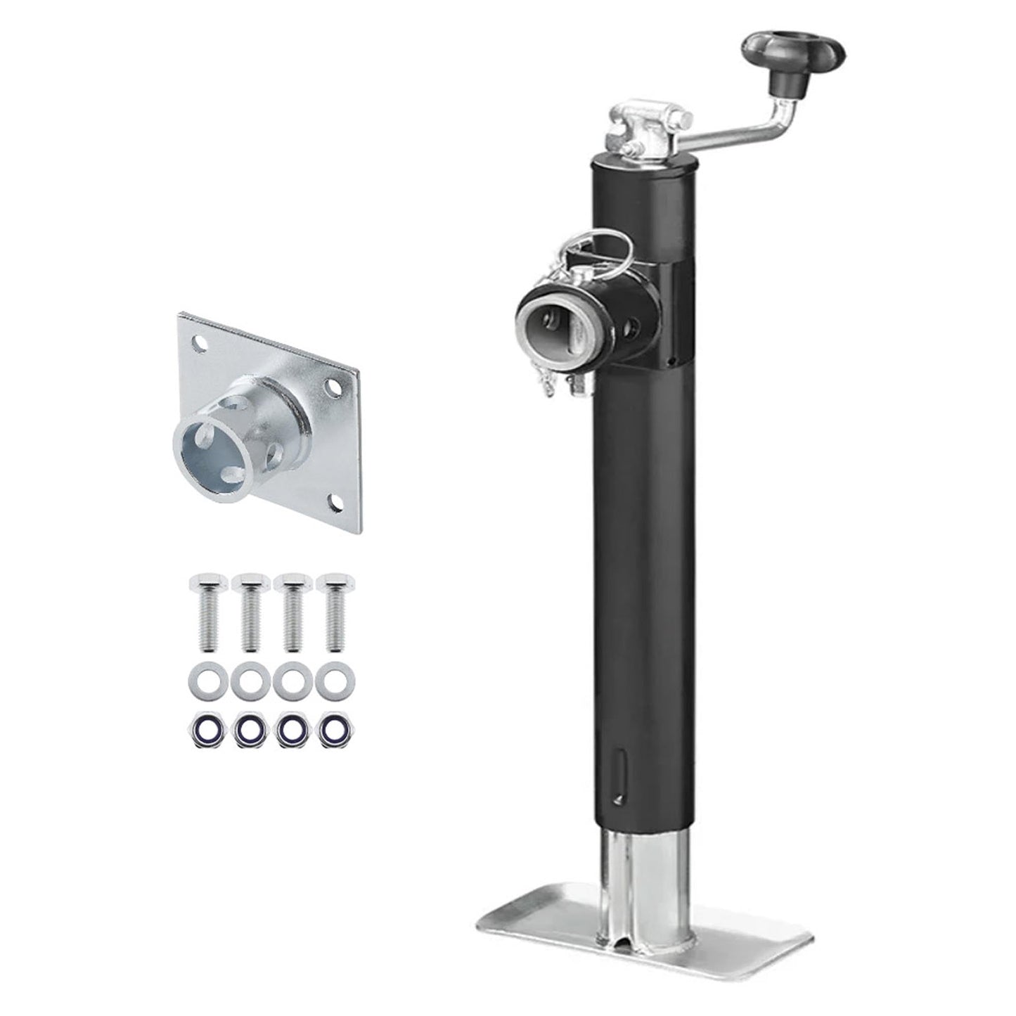 Ausdrehstütze 520 - 900mm klappbar 1000kg mit Schraubflansch + Schraubensatz - TMN - shop.de