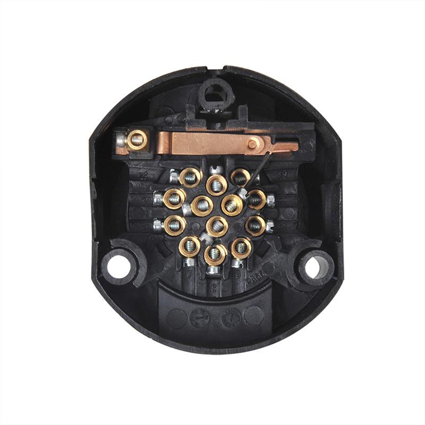 13-pin plastic trailer socket 12V + seal
