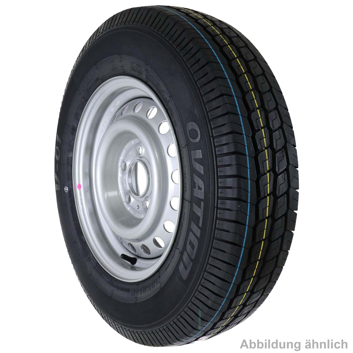 Komplettrad 185R14C 104/102N M+S auf 5,5Jx14H2 Felge 5x112 ET30 für Anhänger