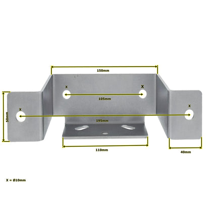 2x holder suitable for STEMA for clamp holders / parking supports including screw set