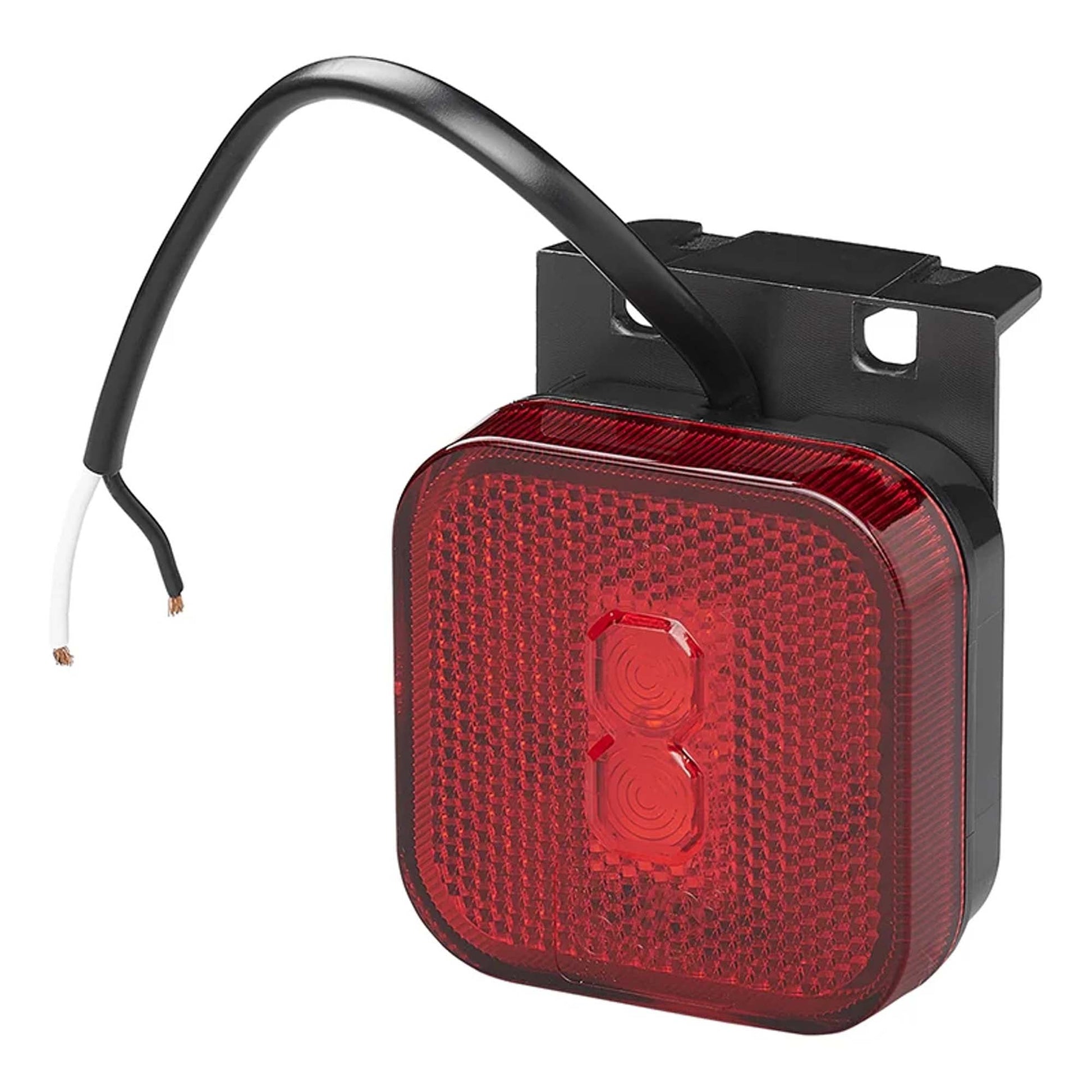 Positionsleuchte 12 - 24V Rot 65 x 65 mm LED mit Halter - TMN - shop.de
