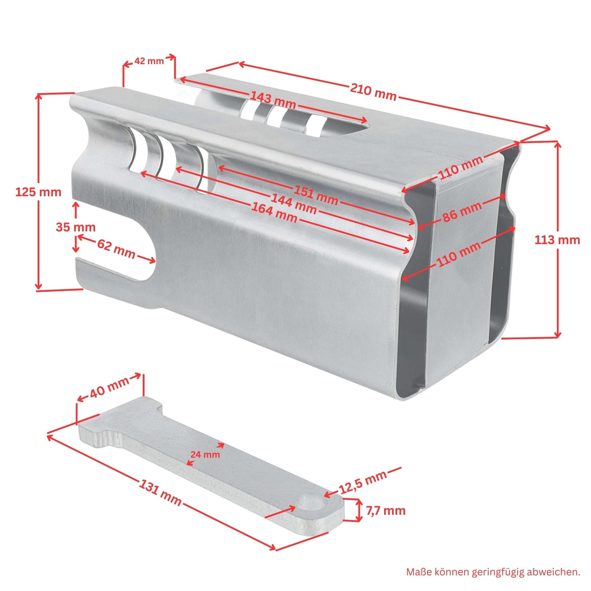 Premium Diebstahlsicherung für Anhänger mit Schloss Safety Box - TMN - shop.de