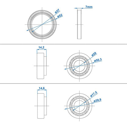 Radlagersatz passend für AL - KO Radbremse 1636 / 1637 - TMN - shop.de