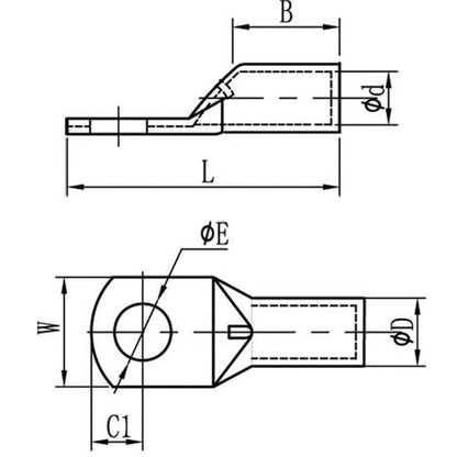 Ringöse Rohrkabelschuh ØM5 für Kabel max. 6mm²