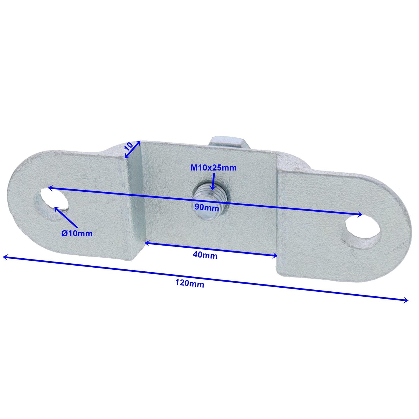 Rungenhalter f. Flacheisen vz. 10x40 mit Stellschraube 10x25 - TMN - shop.de