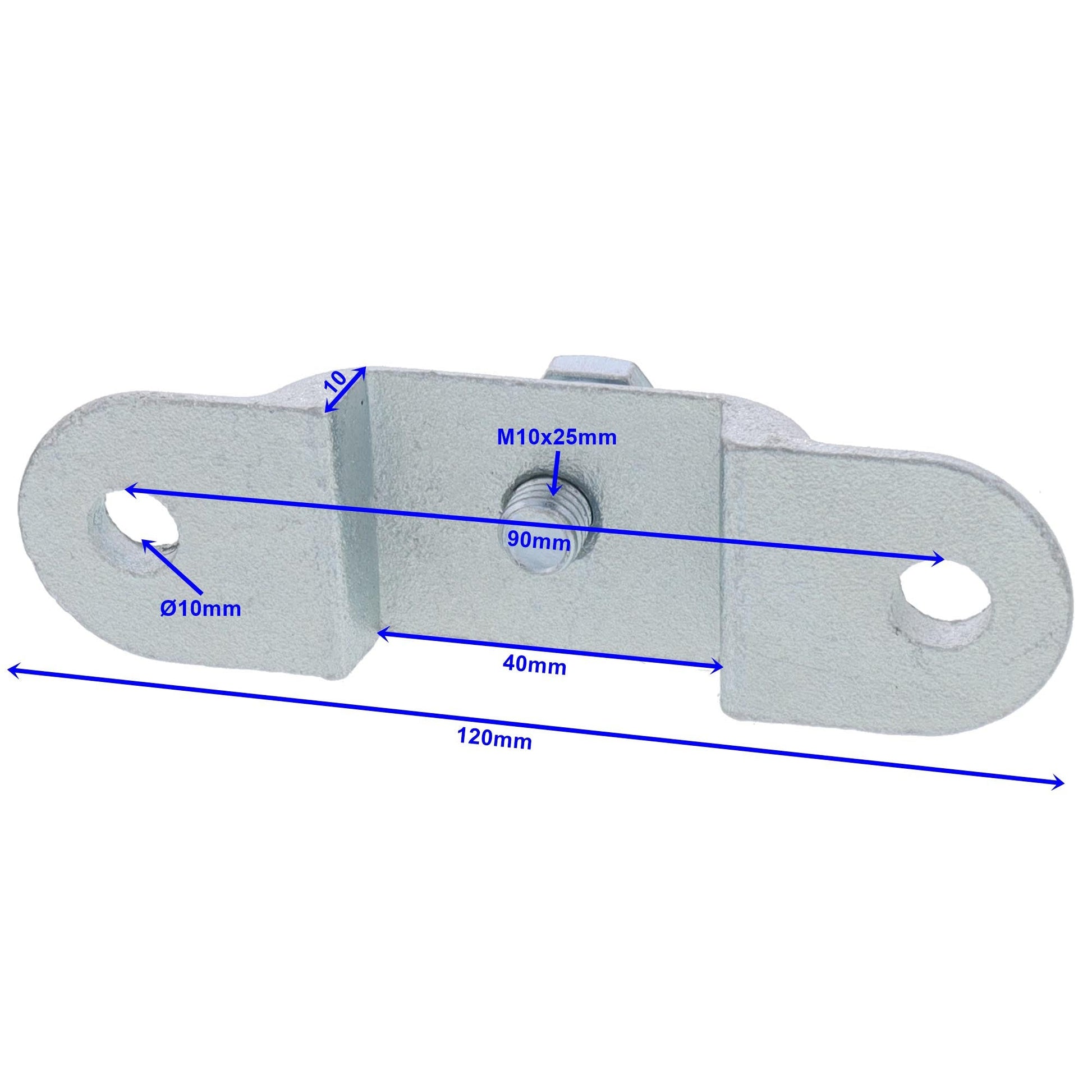 Rungenhalter f. Flacheisen vz. 10x40 mit Stellschraube 10x25 - TMN - shop.de