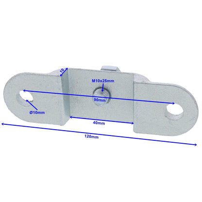 Rungenhalter f. Flacheisen vz. 10x40 mit Stellschraube 10x25 - TMN - shop.de