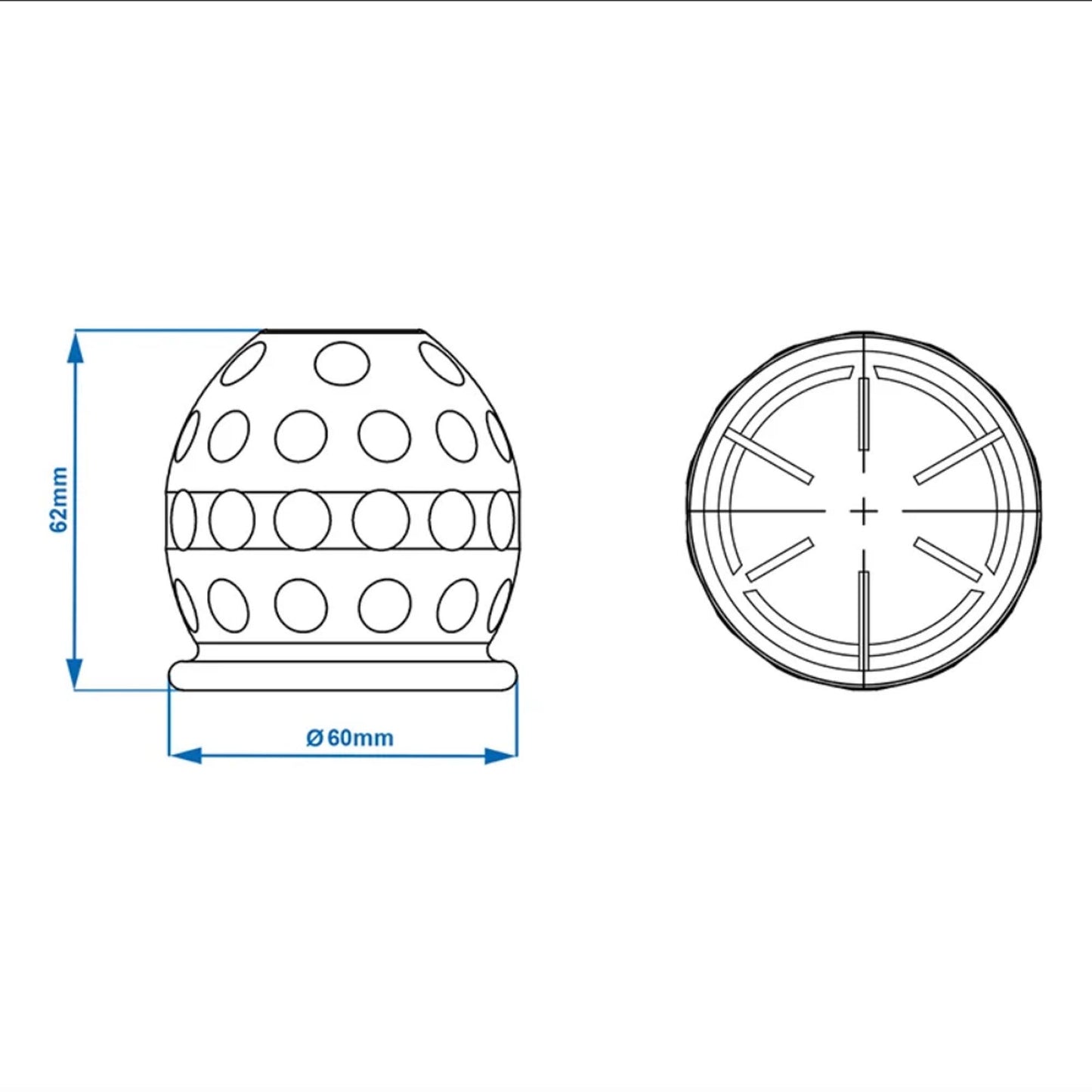 Cover cap golf ball black