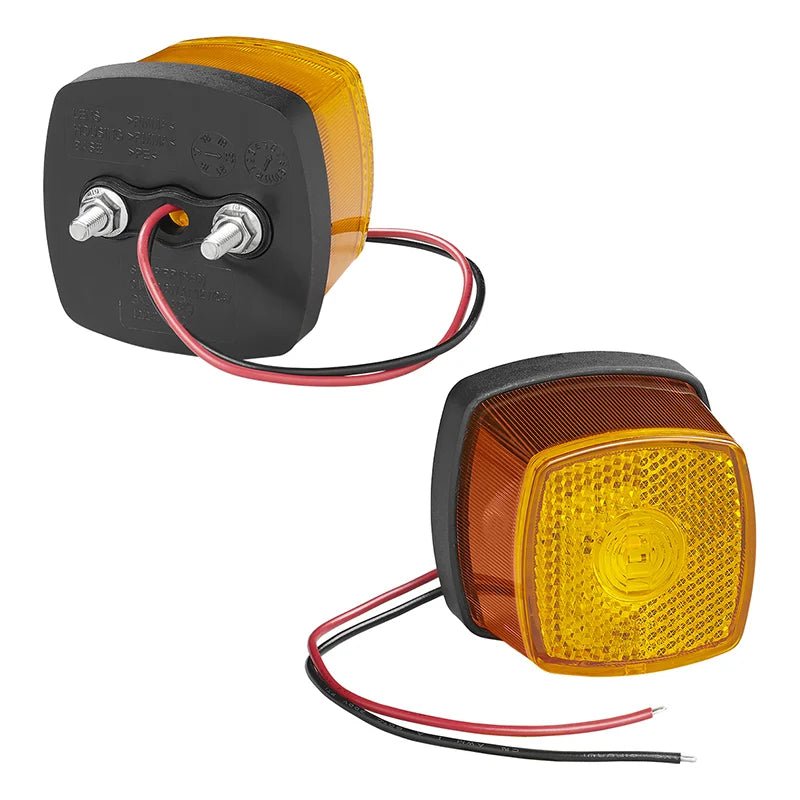 Seitenmarkierungsleuchte 12 - 24V Gelb 61 x 61 mm LED - TMN - shop.de