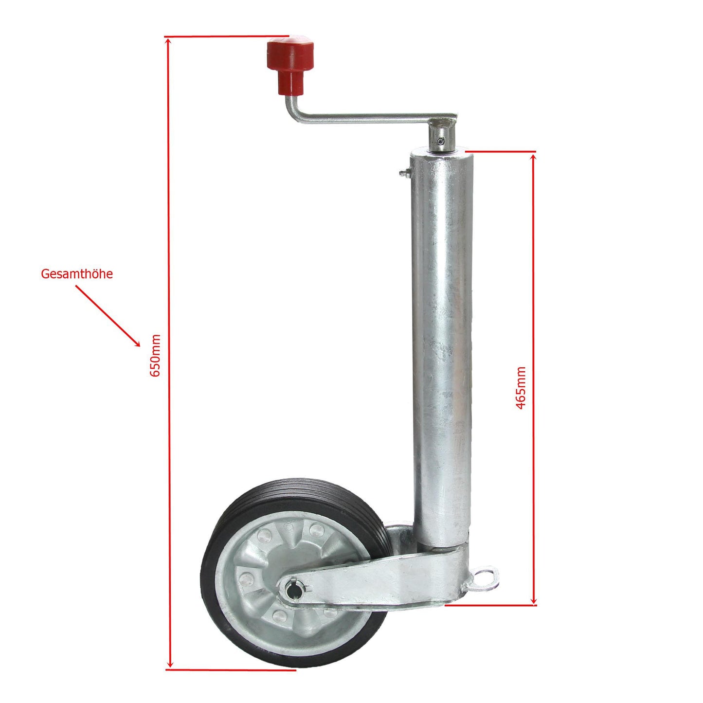 Support wheel set with clamp holder 500kg Ø60mm