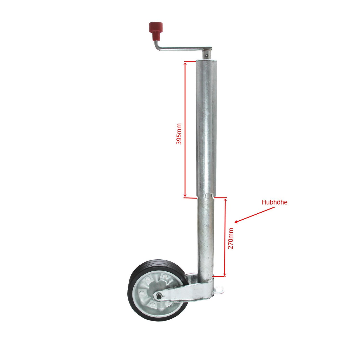 Support wheel set with clamp holder 500kg Ø60mm