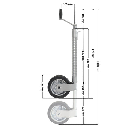 Stützrad 48mm mit Vollgummi - Reifen 300kg gerippte Ausführung - TMN - shop.de