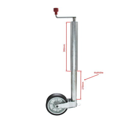 Stützrad 500kg mit Ø60mm Rohr 200x50mm - TMN - shop.de
