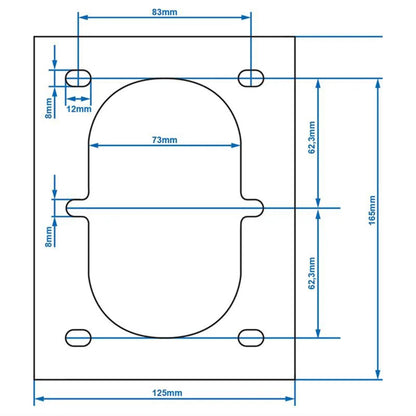 SPP lashing trough double + counter plate 146x106mm