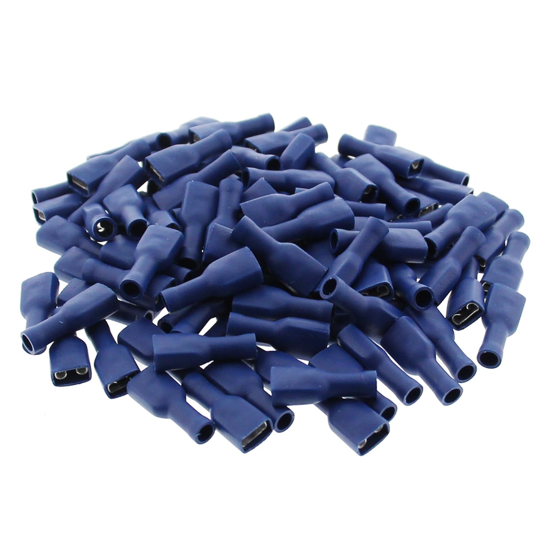 100x Flachsteckhülsen blau isoliert 1,5-2,5mm 