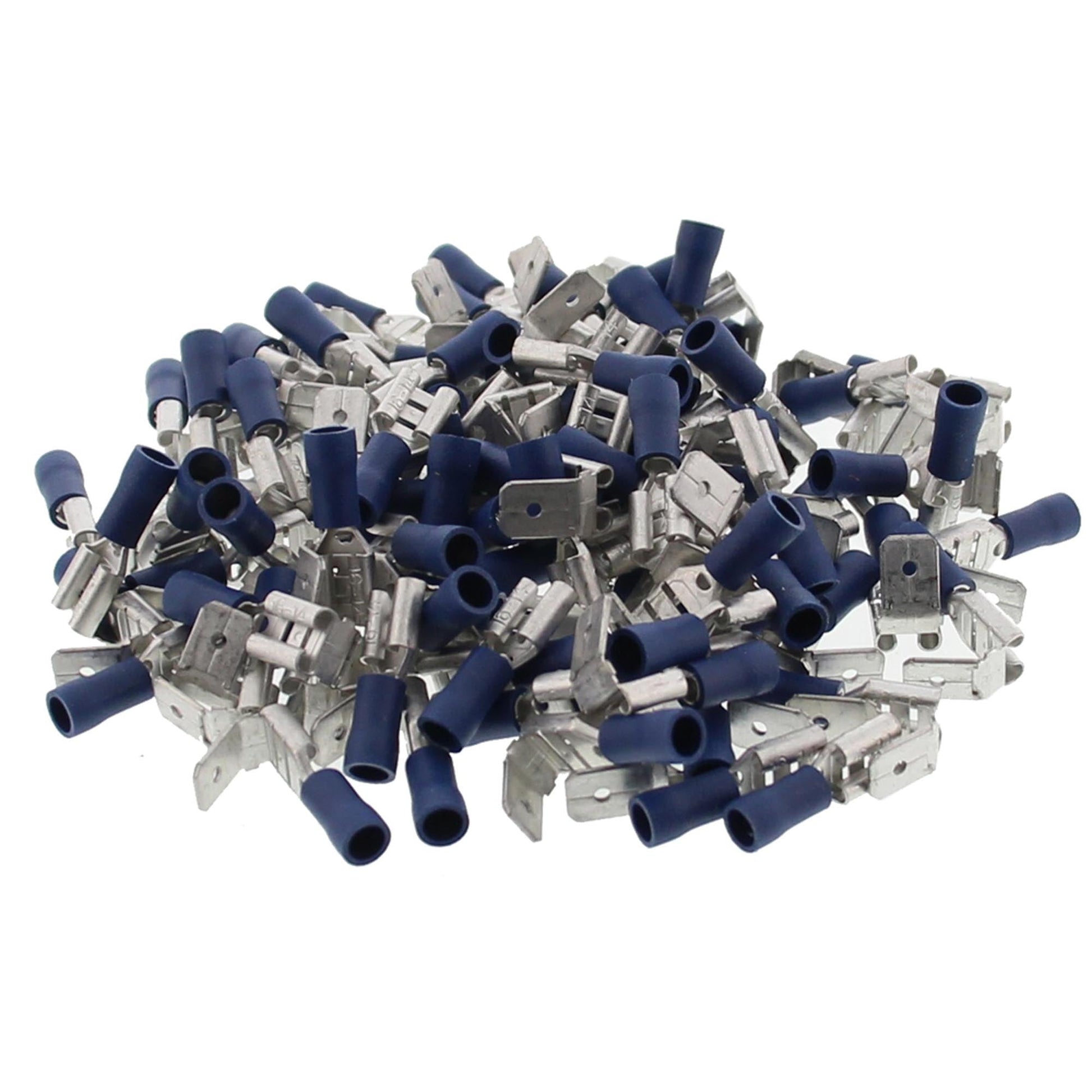 100x Flachsteckhülsen mit Abzweig blau 1,5-2,5mm 