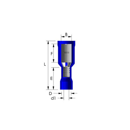100x Rundsteckhülsen blau 1,5-2,5mm² 300V - TMN-shop.de