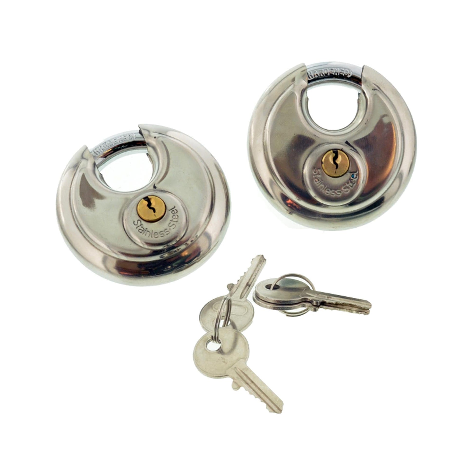 2x Vorhängschloss gleichschliessend 70mm rund - TMN-shop.de