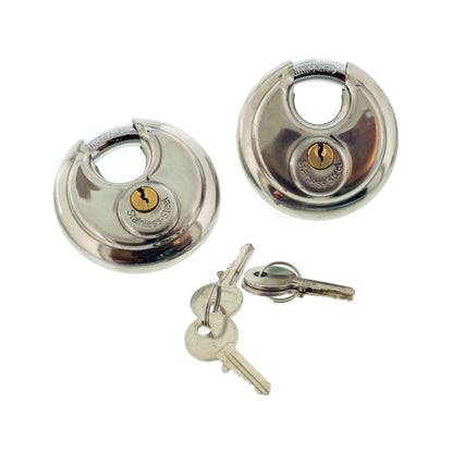 2x Vorhängschloss gleichschliessend 70mm rund - TMN-shop.de