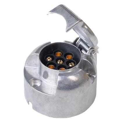 7-polige Anhänger-Steckdose Metall 12V rund - TMN-shop.de