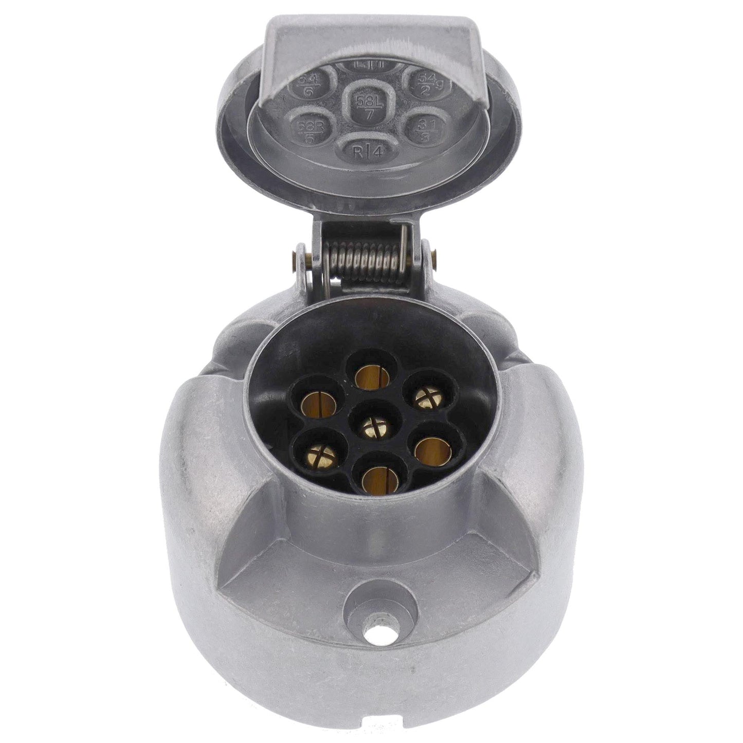 7-polige Anhänger-Steckdose Metall 12V rund - TMN-shop.de