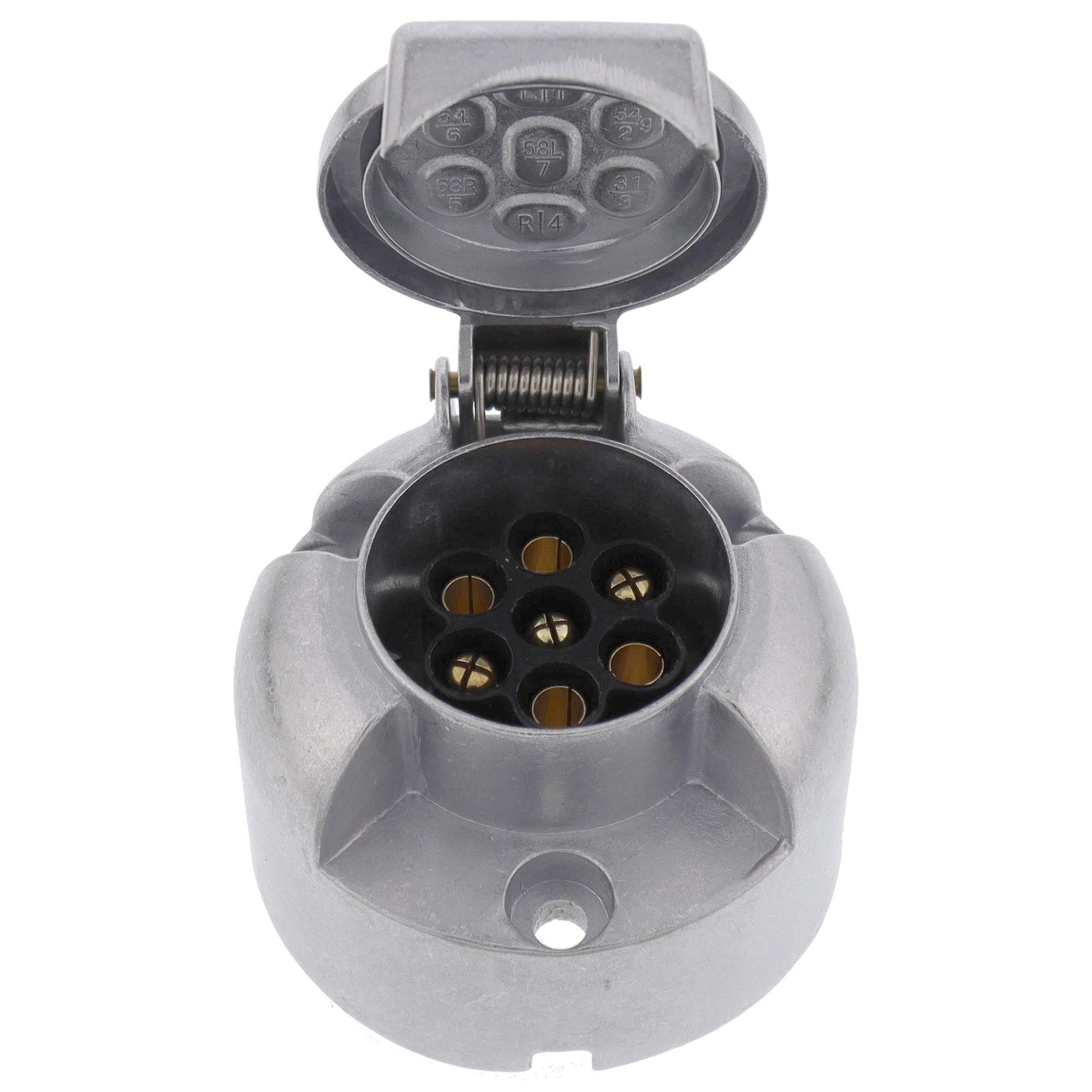 7-polige Anhänger-Steckdose Metall 12V rund - TMN-shop.de