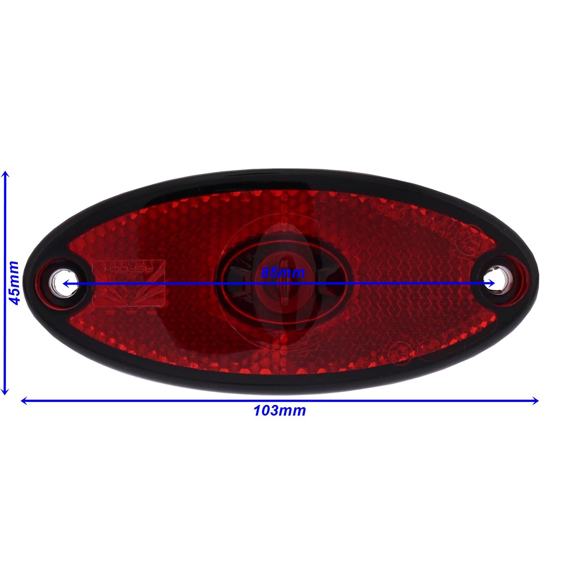 Aspöck 12V Flatpoint II LED Positionsleuchte Rot 0,5m DC-Kabel 