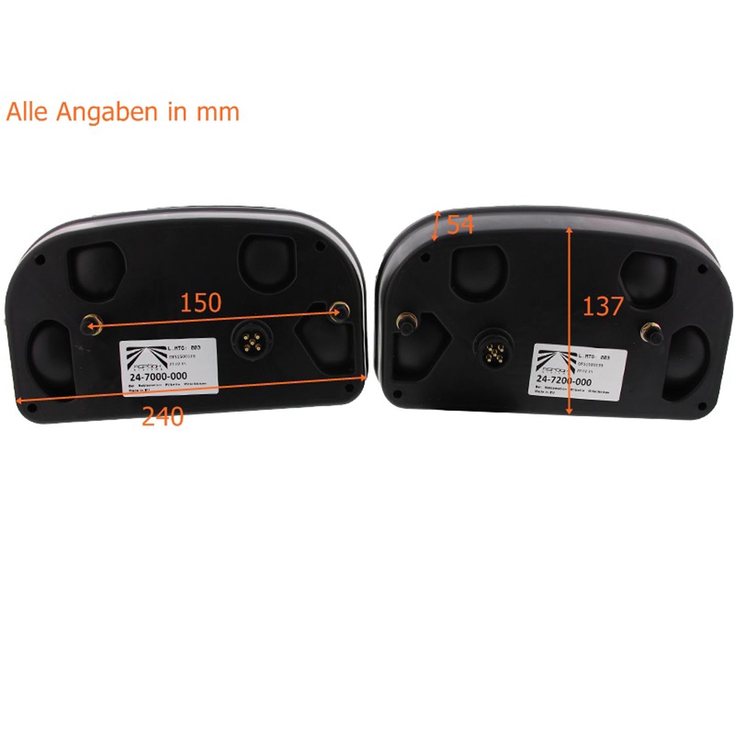 Aspöck Satz Multipoint 2 II rechts / links Rückleuchten - TMN-shop.de