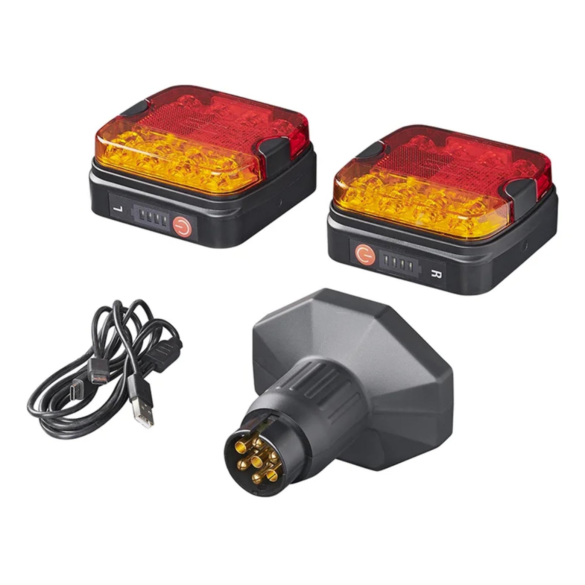 BITUXX® PKW Anhänger Rückleuchten Beleuchtungs Anhängerbeleuchtung Set 7  polig mit Magnet + Rückstrahler : : Auto & Motorrad