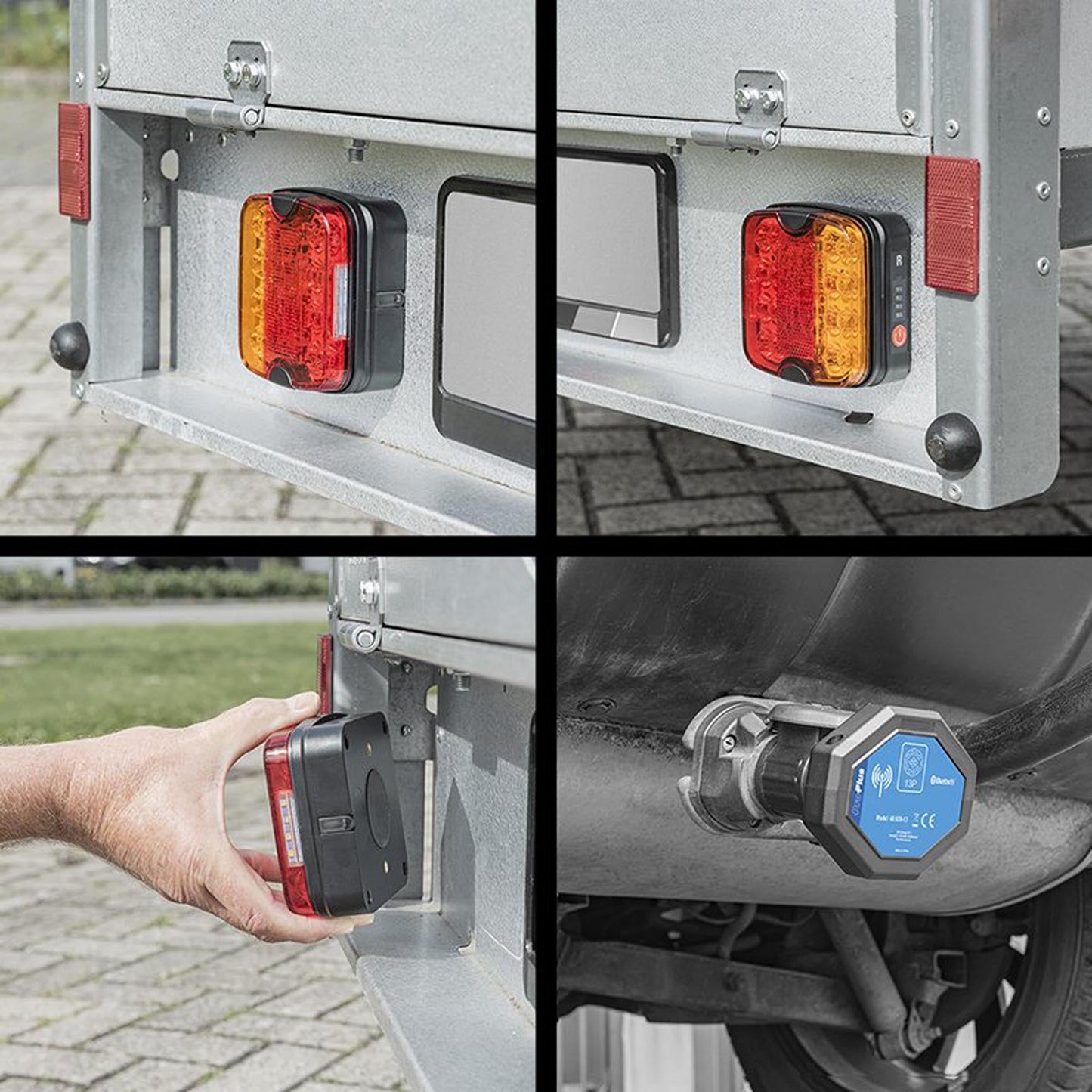 Blurtooth LED Rückleuchten Set 13-polig kabellos mit Magnethalter - TMN-shop.de